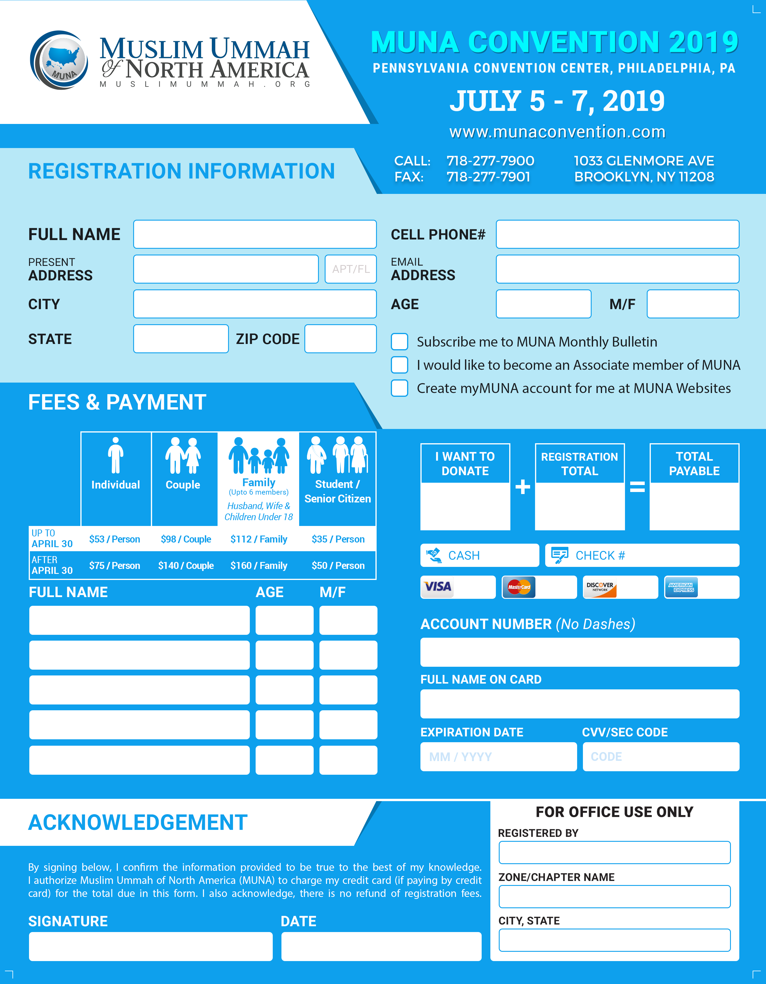 MUNA Convention Registration